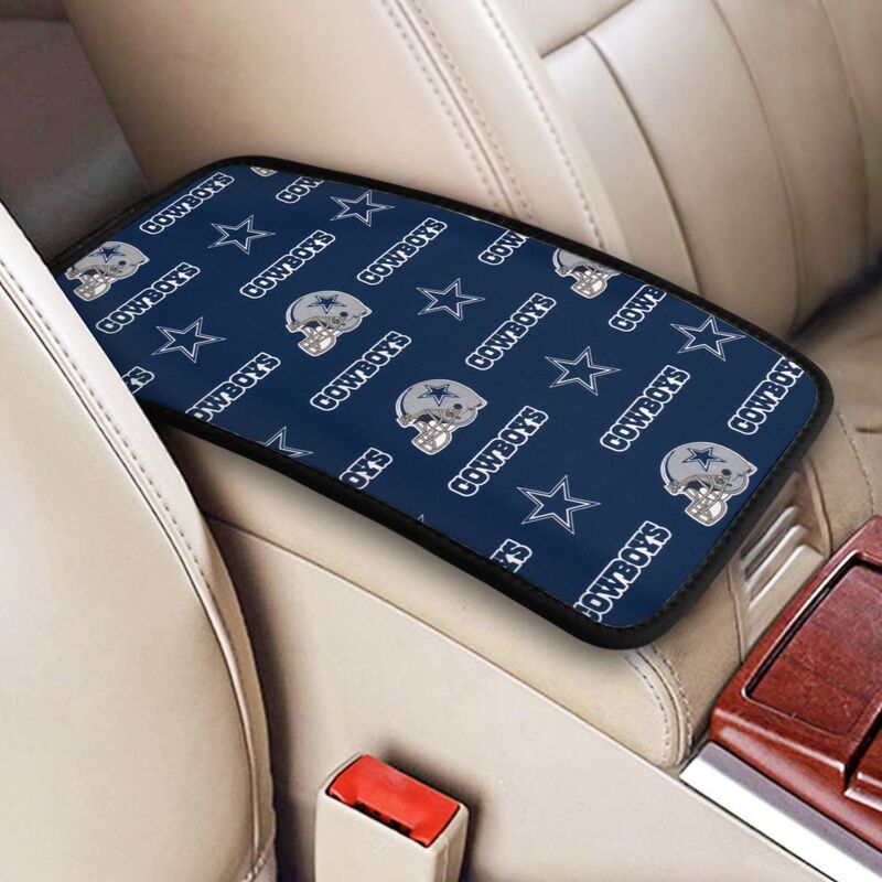 Car armrest box pad Dallas Cowboys6 Printed central armrest box pad anti slip pad