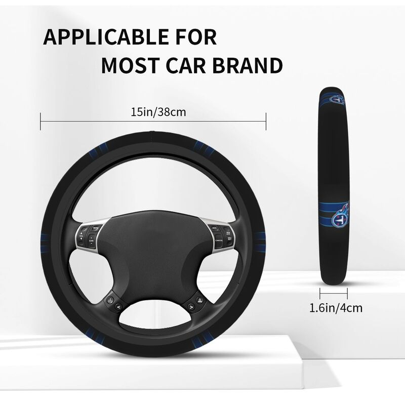 Tennessee Titans 1 Printed car anti-skid cover elastic steering wheel cover