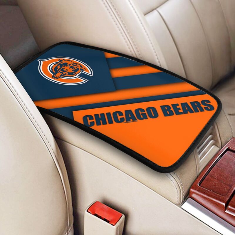Car armrest box pad Chicago Bears 1 Printed central armrest box cushion protective pad