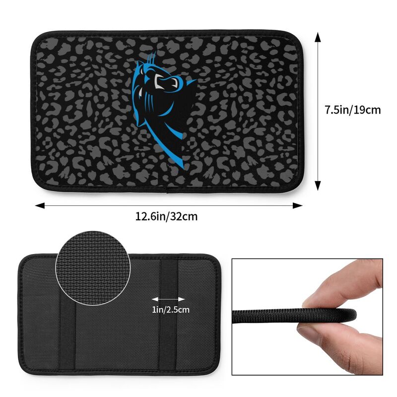 Carolina Panthers print Car handrail box cushion Personalized car armrest cover
