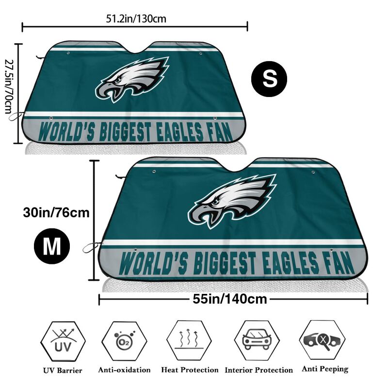 Philadelphia Eagles Printing is suitable for car front windshield sunshades Car windshield sunshades