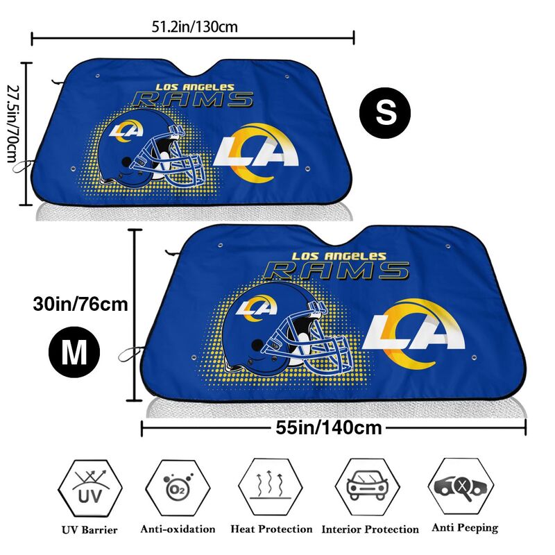 Los Angeles Rams Printing Car windshield sunshades is suitable car front windshield sunshades