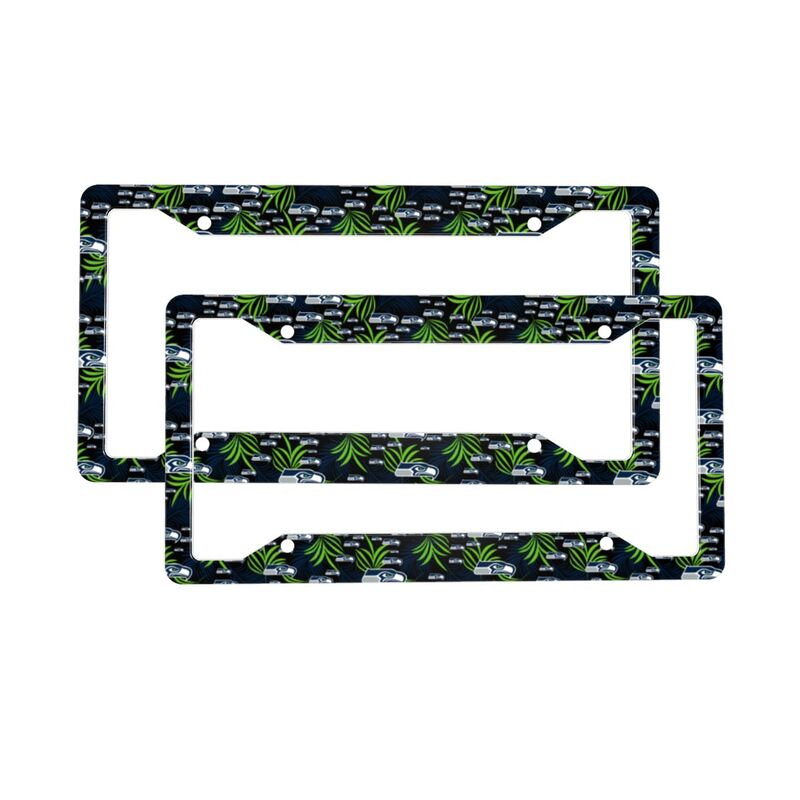 Seattle Seahawks Print Car license plate frame four hole license plate holder (one pair)
