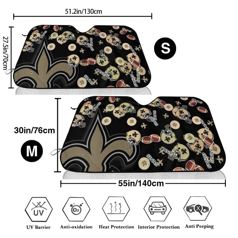 New Orleans Saints Print multiple sizes car windshield sunshade panel car windshield sunshade cover