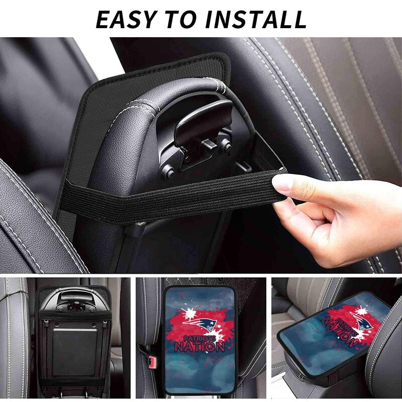 New England Patriots print car center console armrest pad Car armrest box protective cover