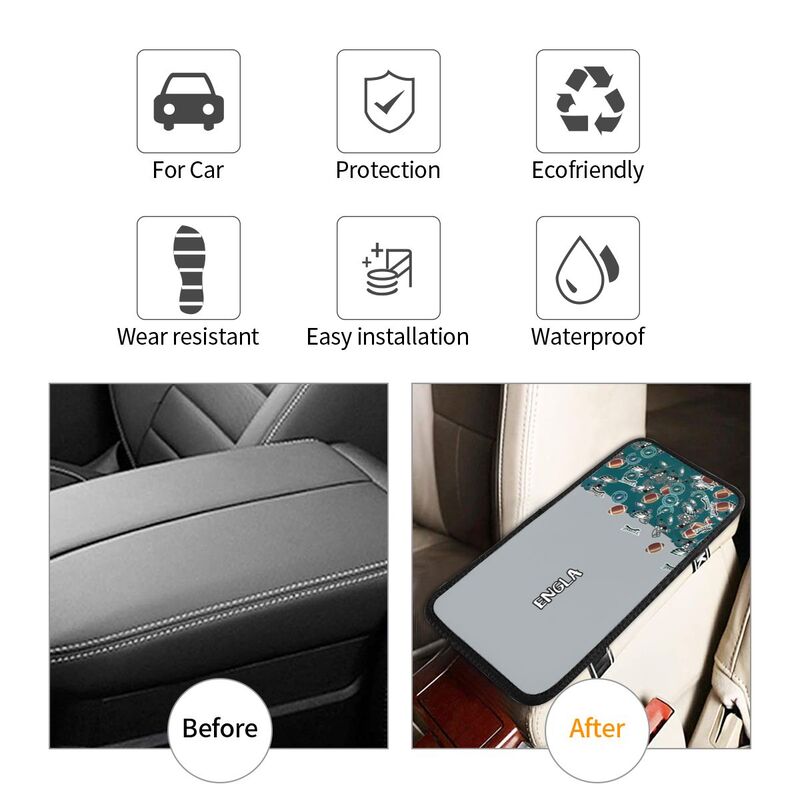 Philadelphia Eagles print Car center console armrest pad car armrest protective cover