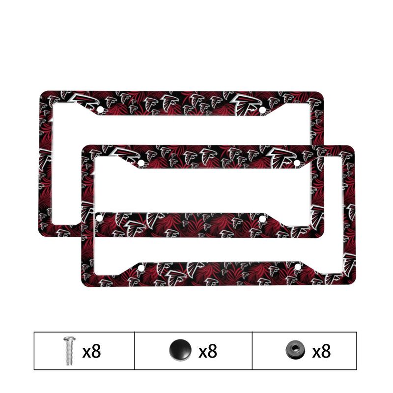 Atlanta Falcons Print Car license plate frame four hole license plate holder (one pair)