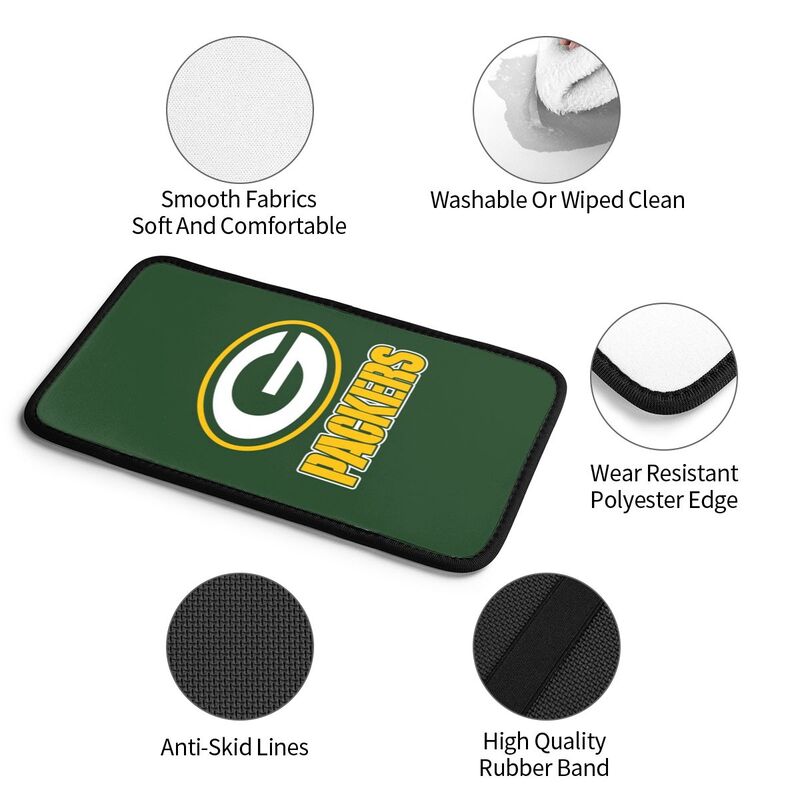Car armrest box pad Green Bay Packers 2 Printed central armrest box pad protective pad