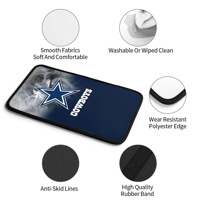 Car armrest box pad Dallas Cowboys3 Printed central armrest box pad anti slip pad
