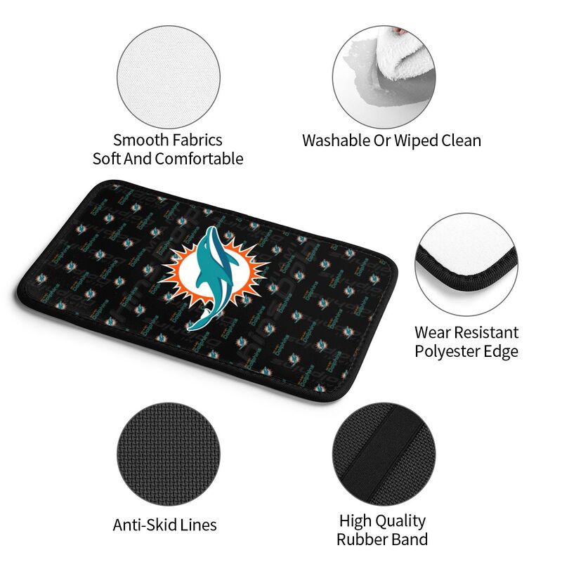 Miami Dolphins printed Car handrail cushion Personalized car armrest cover