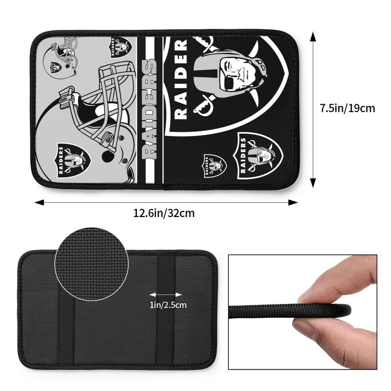 Las Vegas Raiders 2 Print car armrest box cushion armrest protective cover