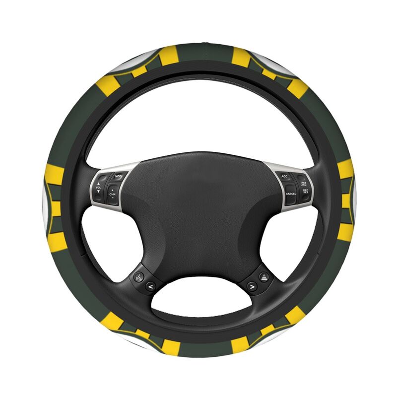 Green Bay Packers 3 Printed breathable elastic steering wheel cover anti slip cover