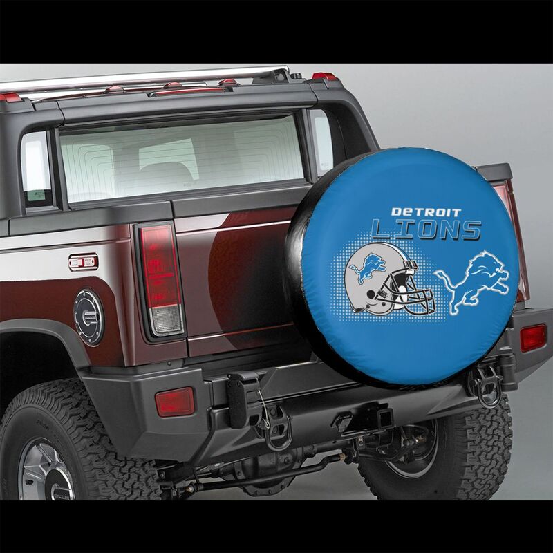 Detroit Lions Print car tire protection cover car spare tire dust protection covers