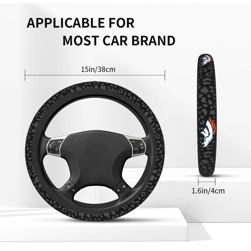 Denver Broncos Printed elastic steering wheel cover car anti-skid cover