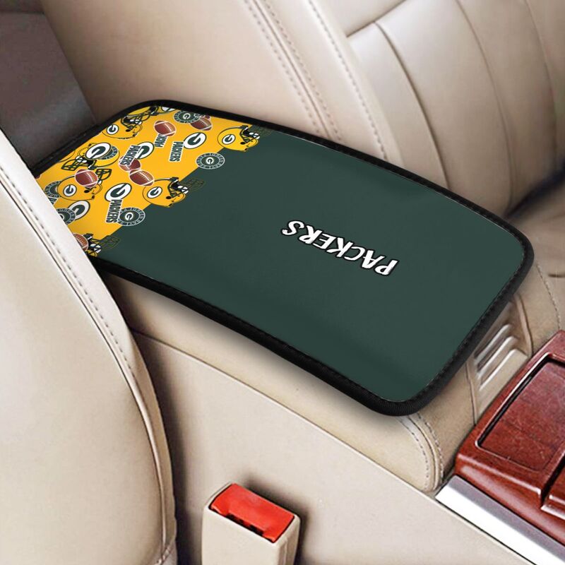 Green Bay Packers print Car center console armrest pad car armrest protective cover