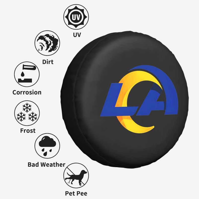 Los Angeles2 Rams Car tire protection cover spare tire waterproof and dustproof cover