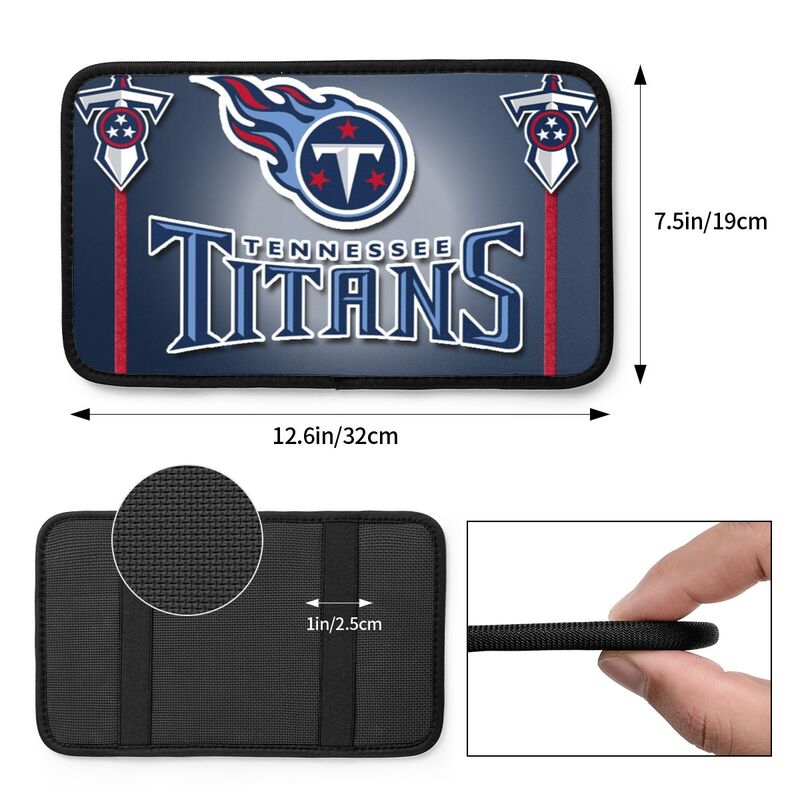 Car armrest box pad Tennessee Titans2 Printed central armrest box pad anti slip pad