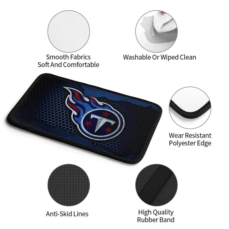 Car armrest box pad Tennessee Titans5 Printed central armrest box pad anti slip pad