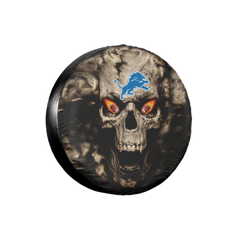 Detroit Lions print Skull print car tire cover tire dust cover