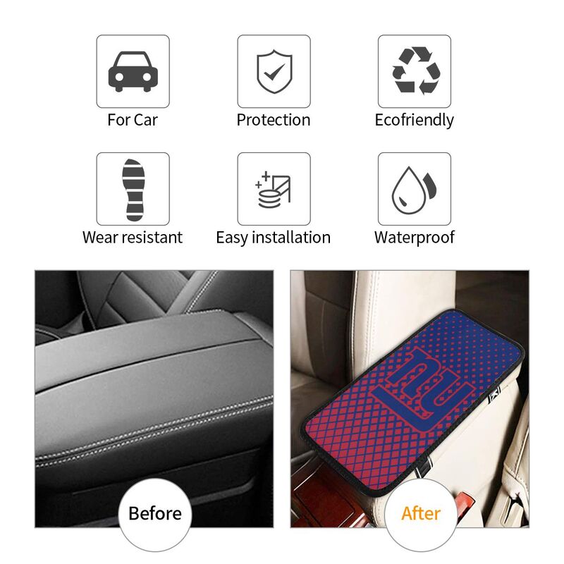 New York Giants Car handrail box cushion Personalized printed car armrest cover