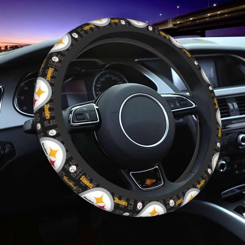 Pittsburgh Steelers Printed elastic steering wheel cover breathable protective cover
