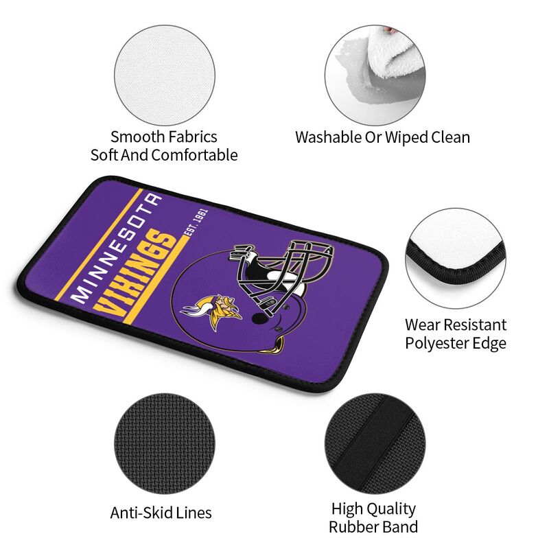 Minnesota Vikings Print car armrest box cushion armrest protective cover