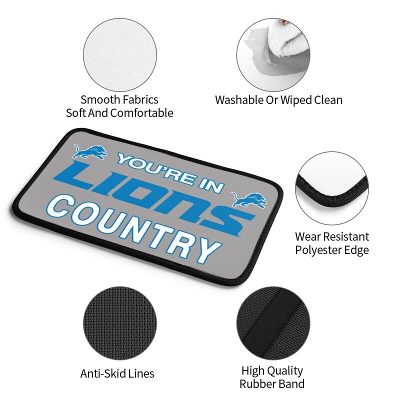 Detroit Lions Printed car armrest box pad elbow support pad
