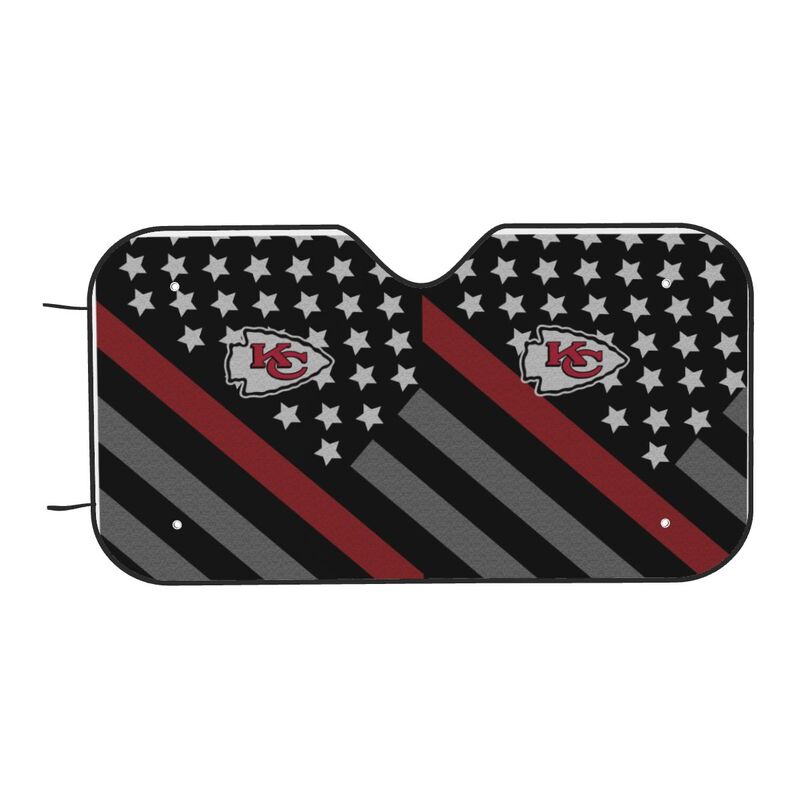 Kansas City Chiefs 3 Print Car windshield sunshades is suitable for front Car windshield sunshades