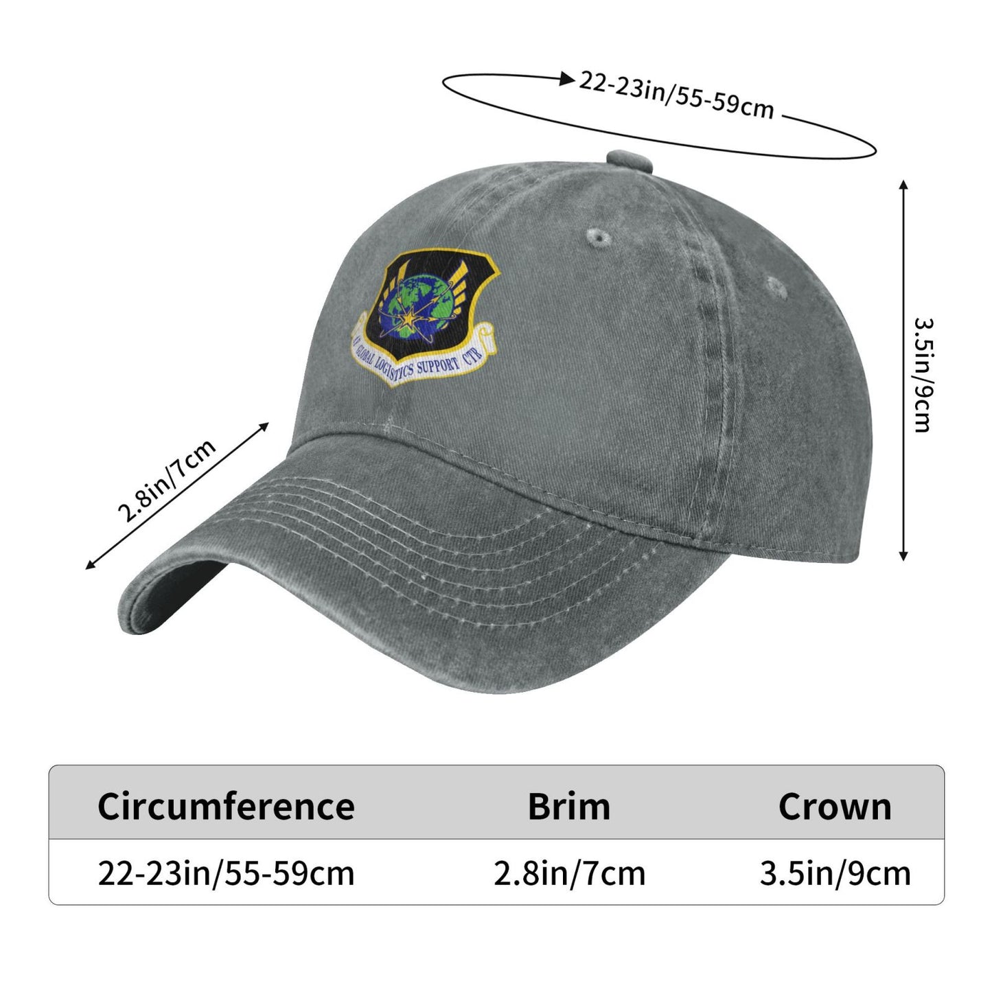 USAF-Global Logistical Support Center Printed unisex baseball cap adjustable cap veteran gift