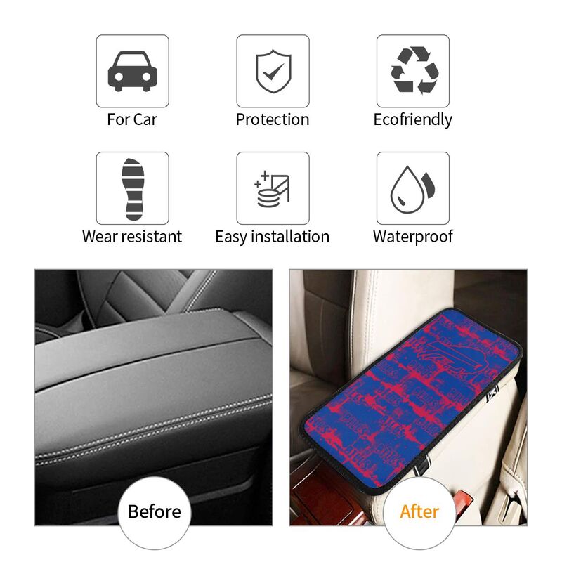 Buffalo Bills print Car armrest box protective cover car center console armrest pad