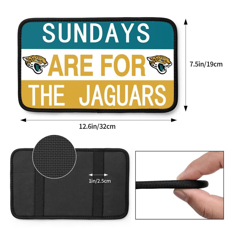Jacksonville Jaguars Personalized printed car armrest cover Car handrail box cushion