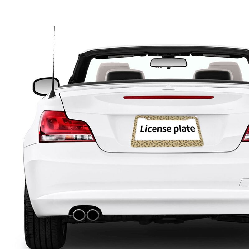 New Orleans Saints Print front rear license plate holder circular hole license plate holder (one pair)