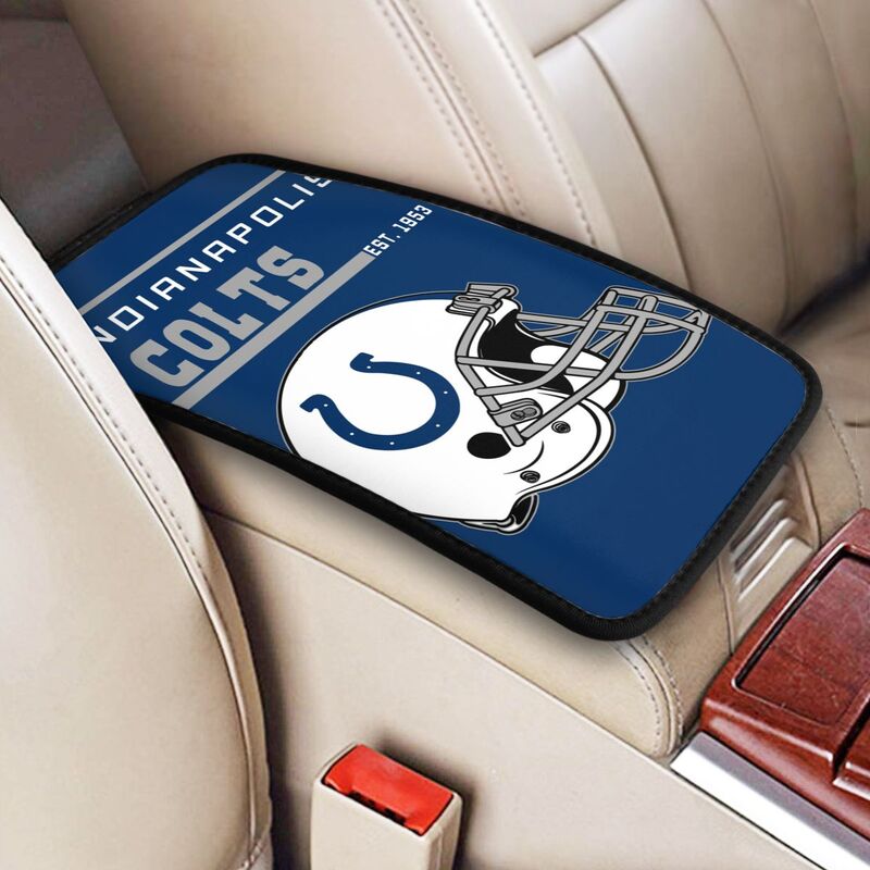 Indianapolis Colts Print car armrest box cushion armrest protective cover
