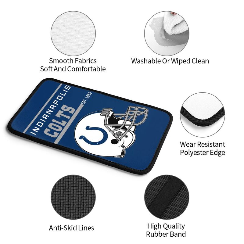 Indianapolis Colts Print car armrest box cushion armrest protective cover