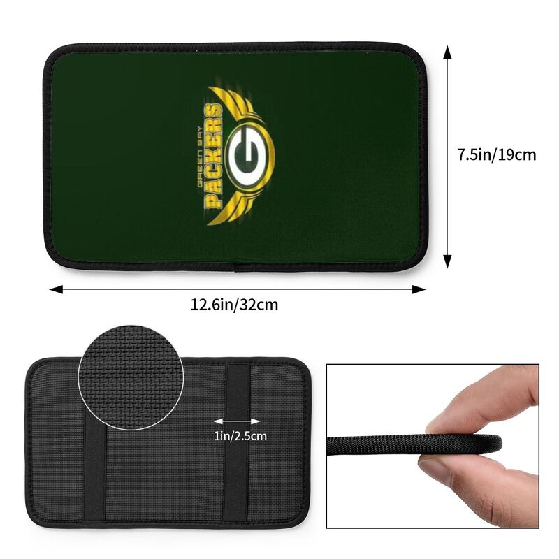 Green Bay Packers Printed car armrest box pad anti-abrasion pad