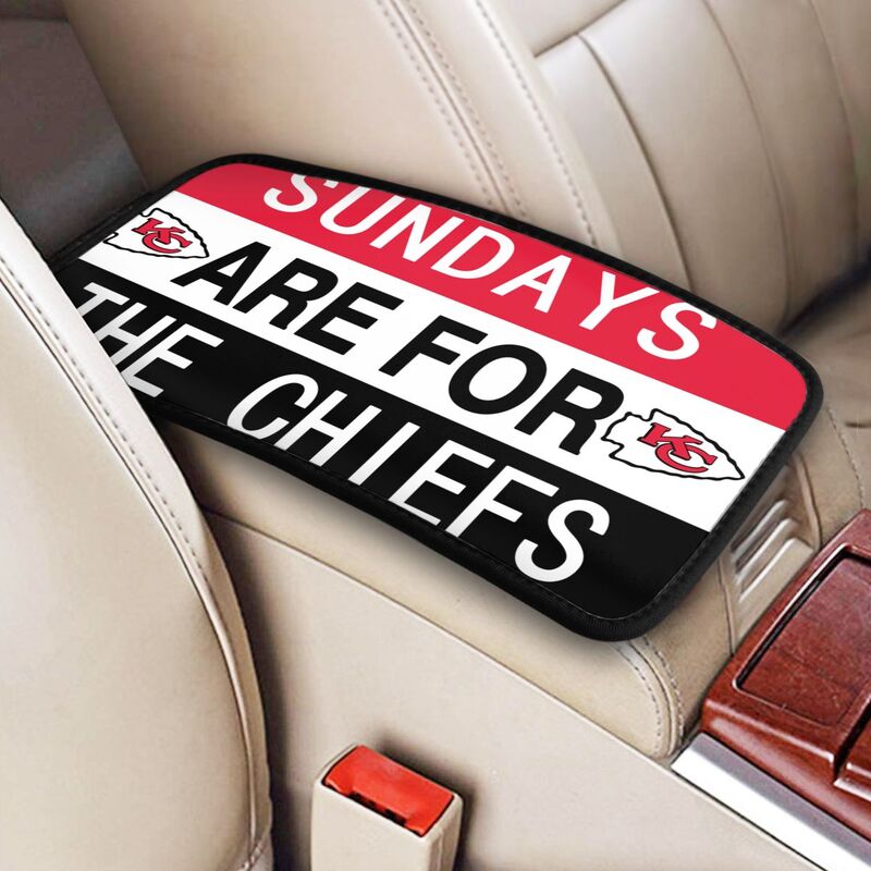 Kansas City Chiefs Personalized printed car armrest cover Car handrail box cushion