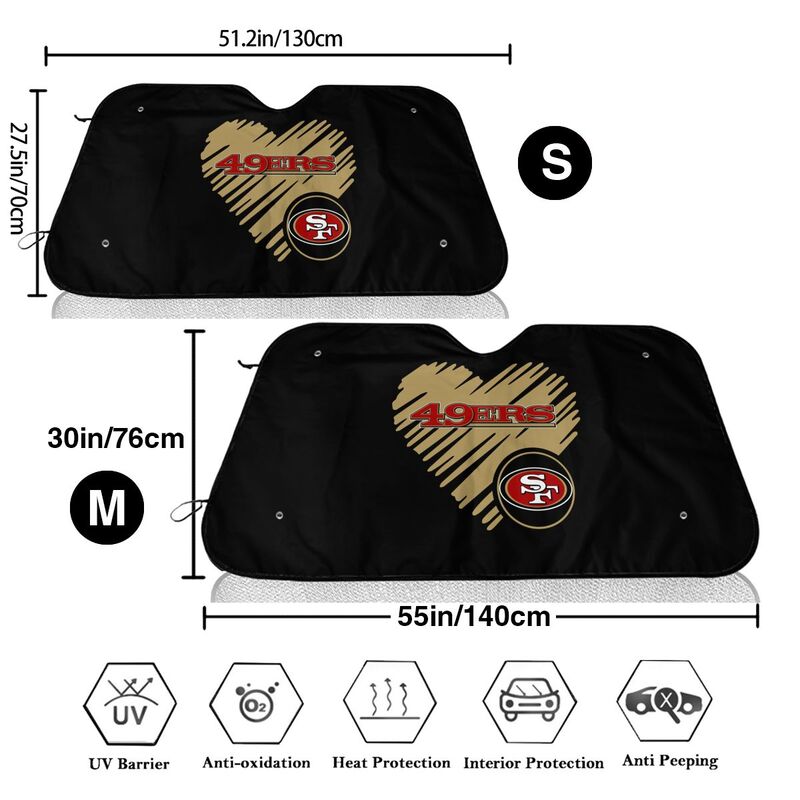 San Francisco 49ers Printing is suitable car front windshield sunshades Car windshield sunshades