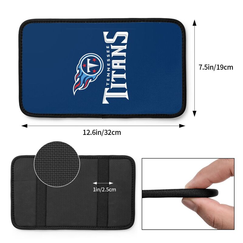 Car armrest box pad Tennessee Titans9 Printed central armrest box pad anti slip pad