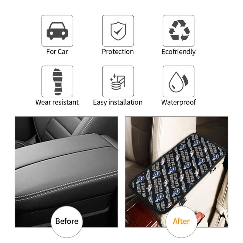 Denver Broncos Printing car armrest box protective pad