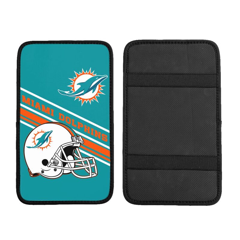 Miami Dolphins Print armrest protective cover car armrest box cushion