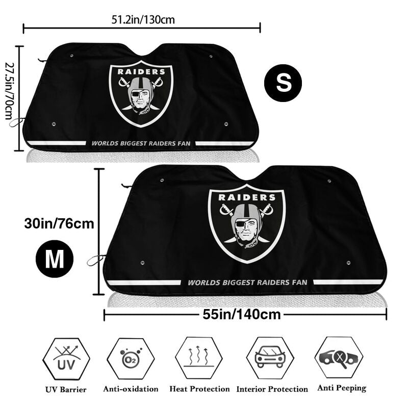 Las Vegas Raiders 2 Printing Car windshield sunshades is suitable front windshield sunshades