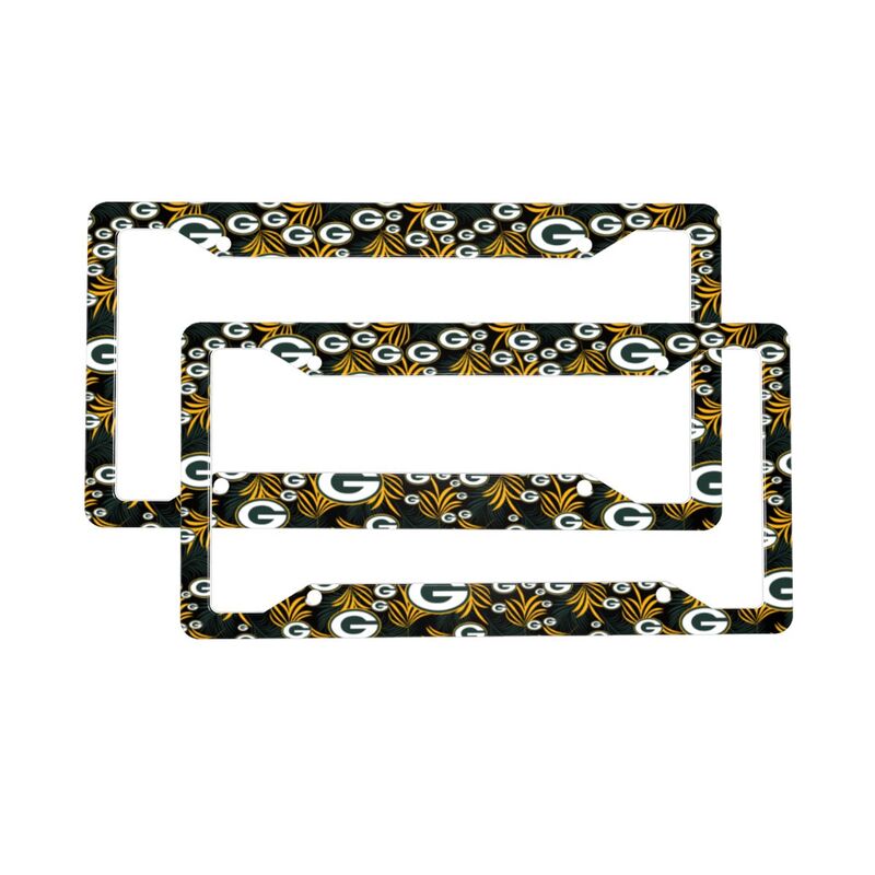 Green Bay Packers Print Car license plate frame four hole license plate holder (one pair)