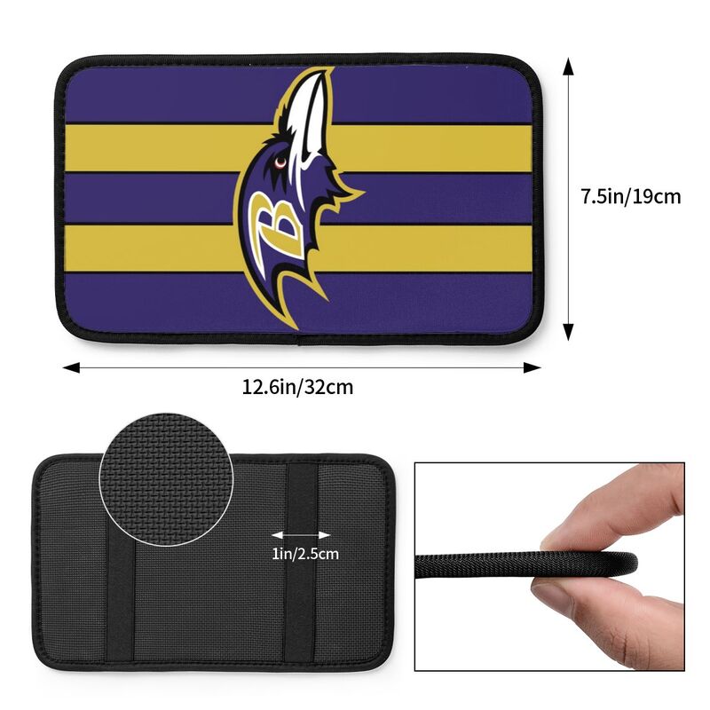 Baltimore Ravens Printed car armrest box pad anti-abrasion pad