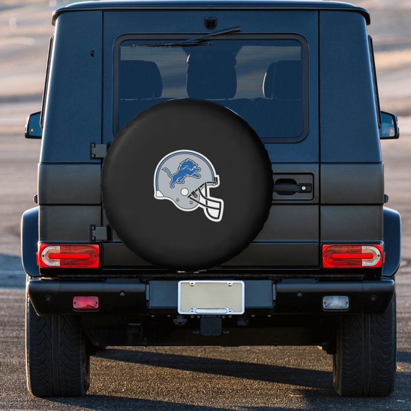 Detroit Lions 2 Car tire protective cover waterproof and dustproof tire cover