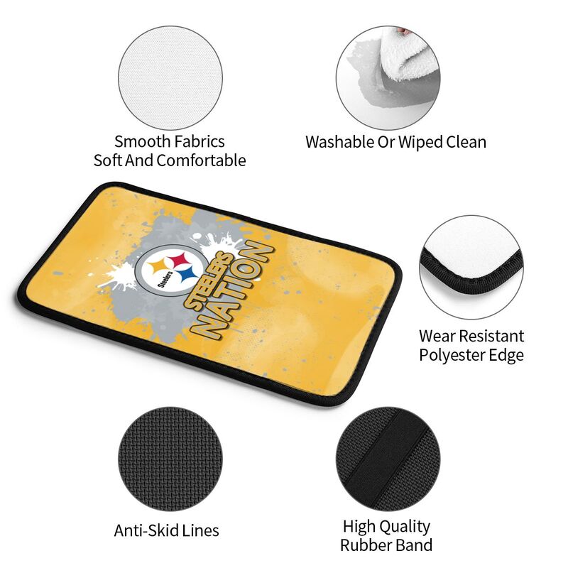 Pittsburgh Steelers print car center console armrest pad Car armrest box protective cover