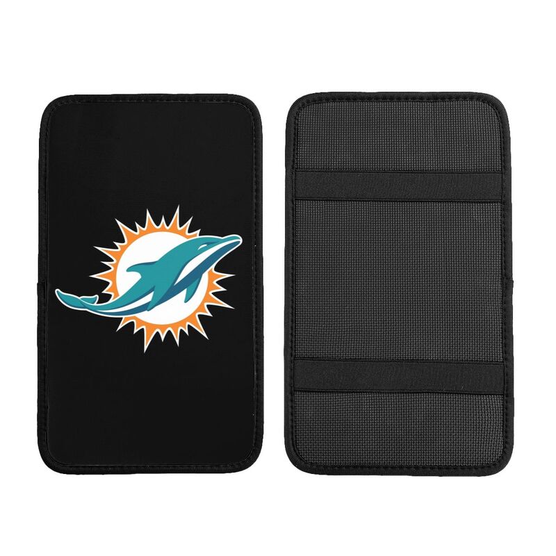 Miami Dolphins1 Printed car center armrest box pad anti slip pad