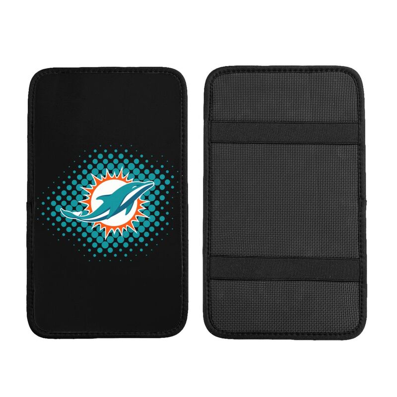 Miami Dolphins Printed car armrest box cushion armrest protective cover