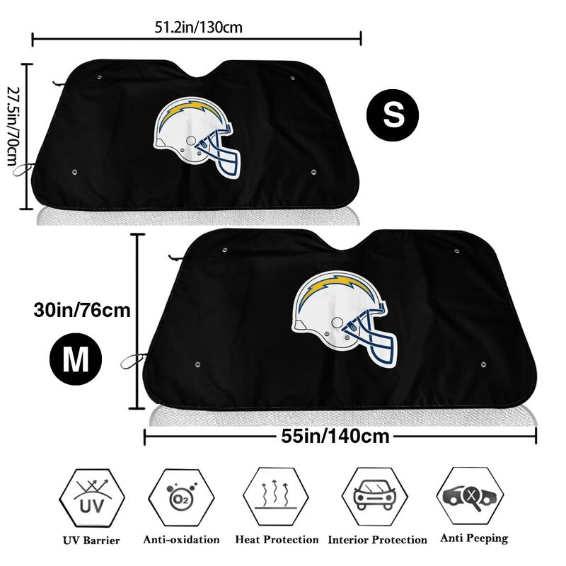 San Diego Chargers 3 Print is suitable for front Car windshield sunshades Car windshield sunshades