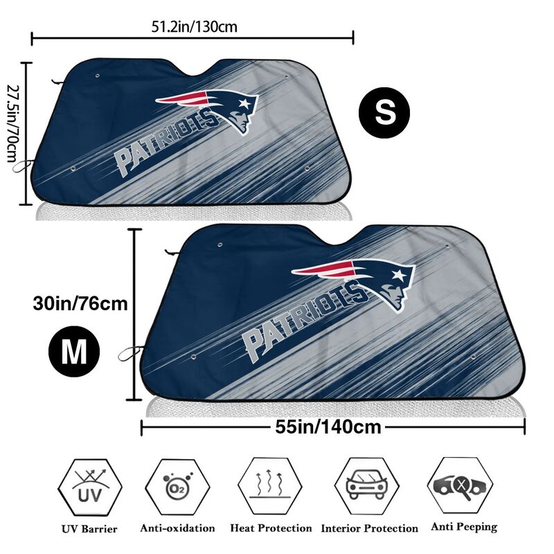 New England Patriots Print car windshield sunshade panel car windshield sunshade cover multiple sizes