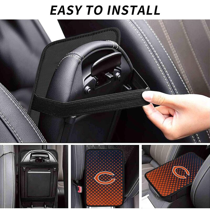 Chicago Bears Car handrail box cushion Personalized printed car armrest cover